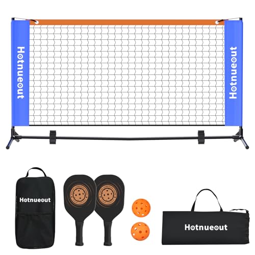 Pickleball Set with Net and Paddles 5FT Wide Indoor Mini Portable Pickle Ball Practice Net Small Equipment Training Net, for Driveways, Outdoor Home