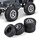 4pcs RC Crawler Tires, Rubber Plastic Wheel for 1/16 RC Car 1.0 C24 Upgrades