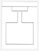Print-Ready Rectangle Shelf Dangler 5 x 6.5, 1-Up on Die-Cut 8.5 x 11 White 67lb Vellum Bristol - 250 Sheets