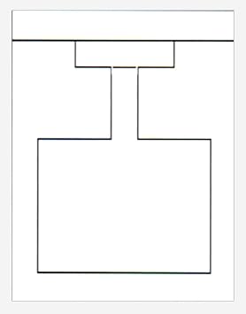 Print-Ready Rectangle Shelf Dangler 5" x 6.5", 1-Up on Die-Cut 8.5" x 11" White 67lb Vellum Bristol - 250 Sheets