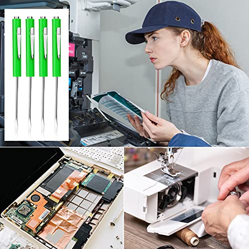 10 Pieces Pocket Screwdriver Mini Tops And Pocket Clips Pocket Screwdriver Magnetic Slotted Pocket Screw Driver With A Single Blade Head For Mechanical, Electrician (Green) #TOP4