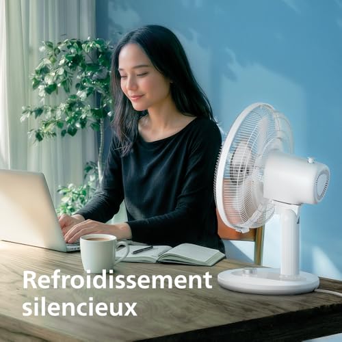 Ventilateur de table Philips Série 1000 CX1030/00 blanc à 3 vitesses - 5