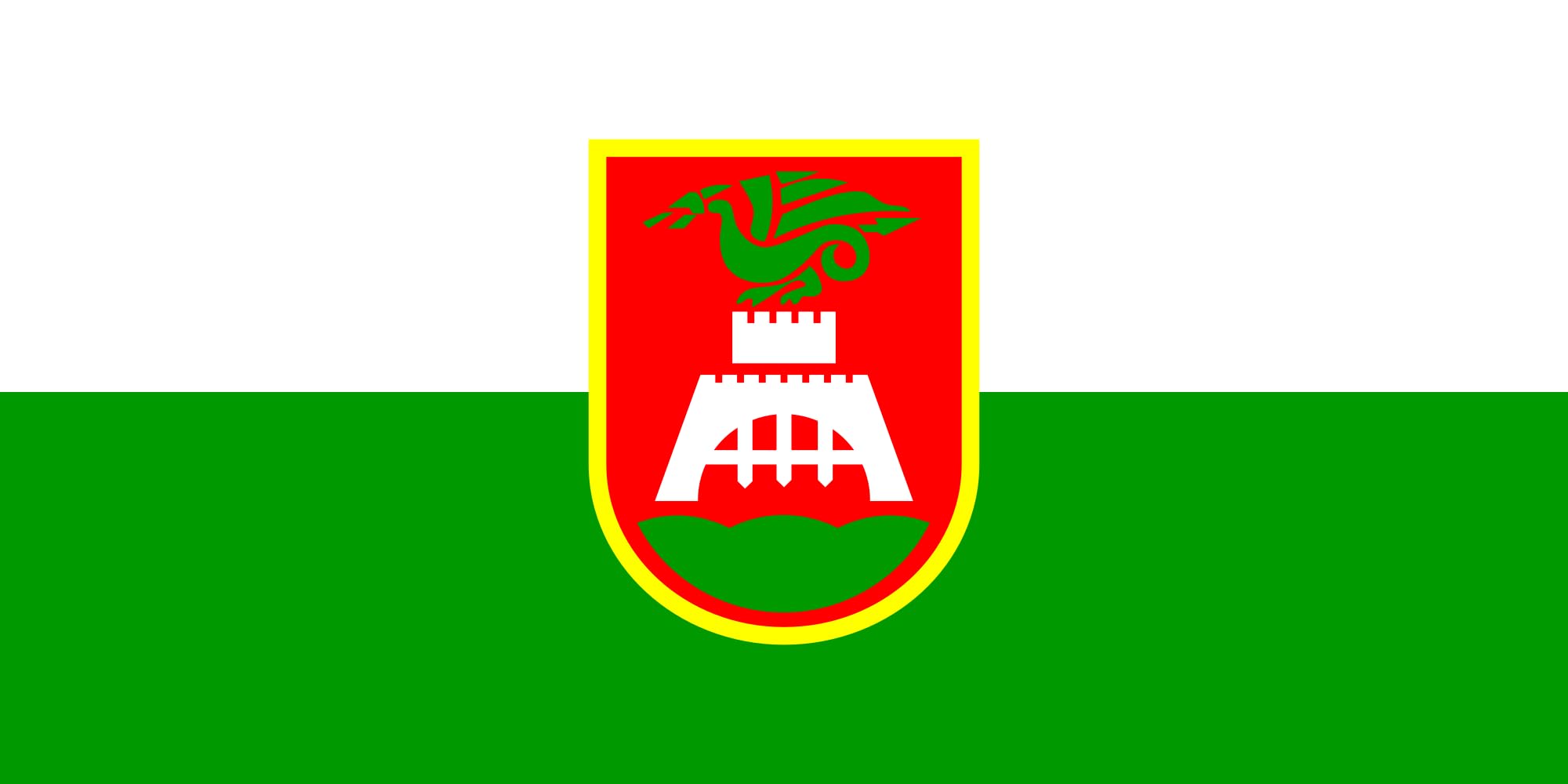 Drapeau Ljubljana 1979-1996 grand format pour pavoisement historique slovene