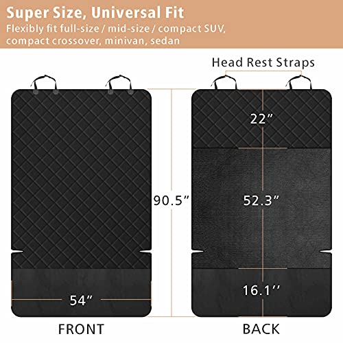 F-color SUV Cargo Liner for Dogs, Water Resistant Pet Cargo Cover Dog Seat Cover Mat for SUVs Sedans Vans with Bumper… - Image 3