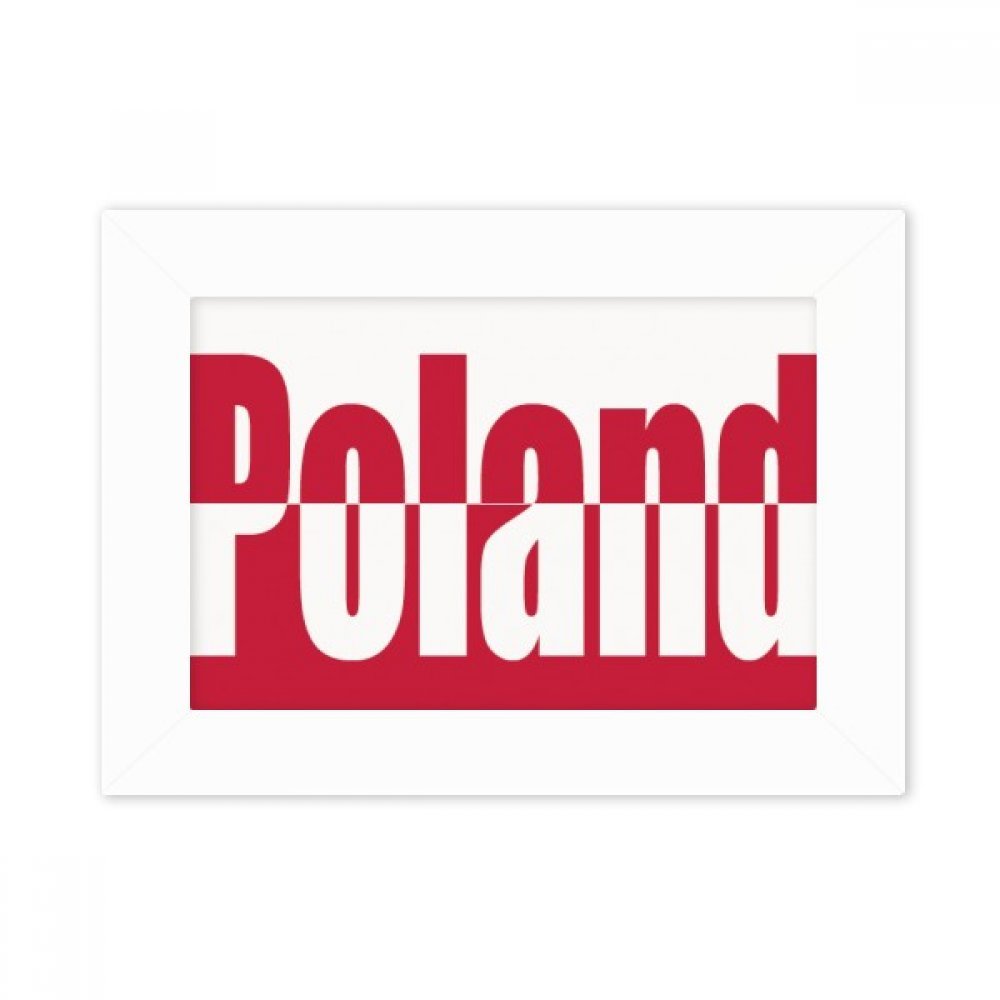 Cadre photo Pologne de bureau blanc pour personnaliser votre espace de travail