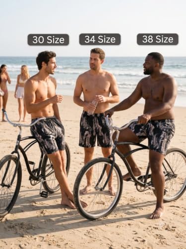 Image of Leriya Fashion Men's Rayon Printed Shorts | Elastic Waist Printed Summer Outfit | Relaxed Fit Casual Short's with Pockets | Lightweight Beach & Lounge Wear | Gym Boxer Shorts for Men