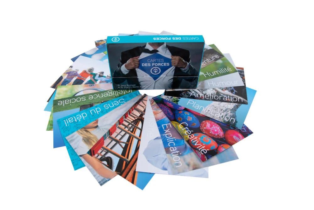Cartes des Forces, Jeu de 50 Cartes de psychologie Positive