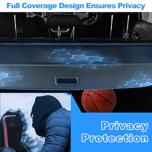 AUXKO Retractable Cargo Cover for 2026-2024 Subaru Crosstrek, Trunk Cargo Cover Luggage Security Shade Cover for Subaru Crosstrek 2025 Shielding Shade Anti-Peeping Luggage Privacy Screen, Carbon Fiber