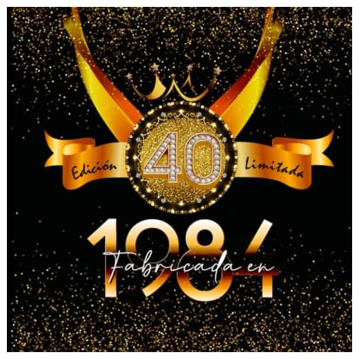 Libro de visitas del 40 cumpleaños de 1984. Vintage, edición limitada.: 120 páginas / 21 cm x 21 cm