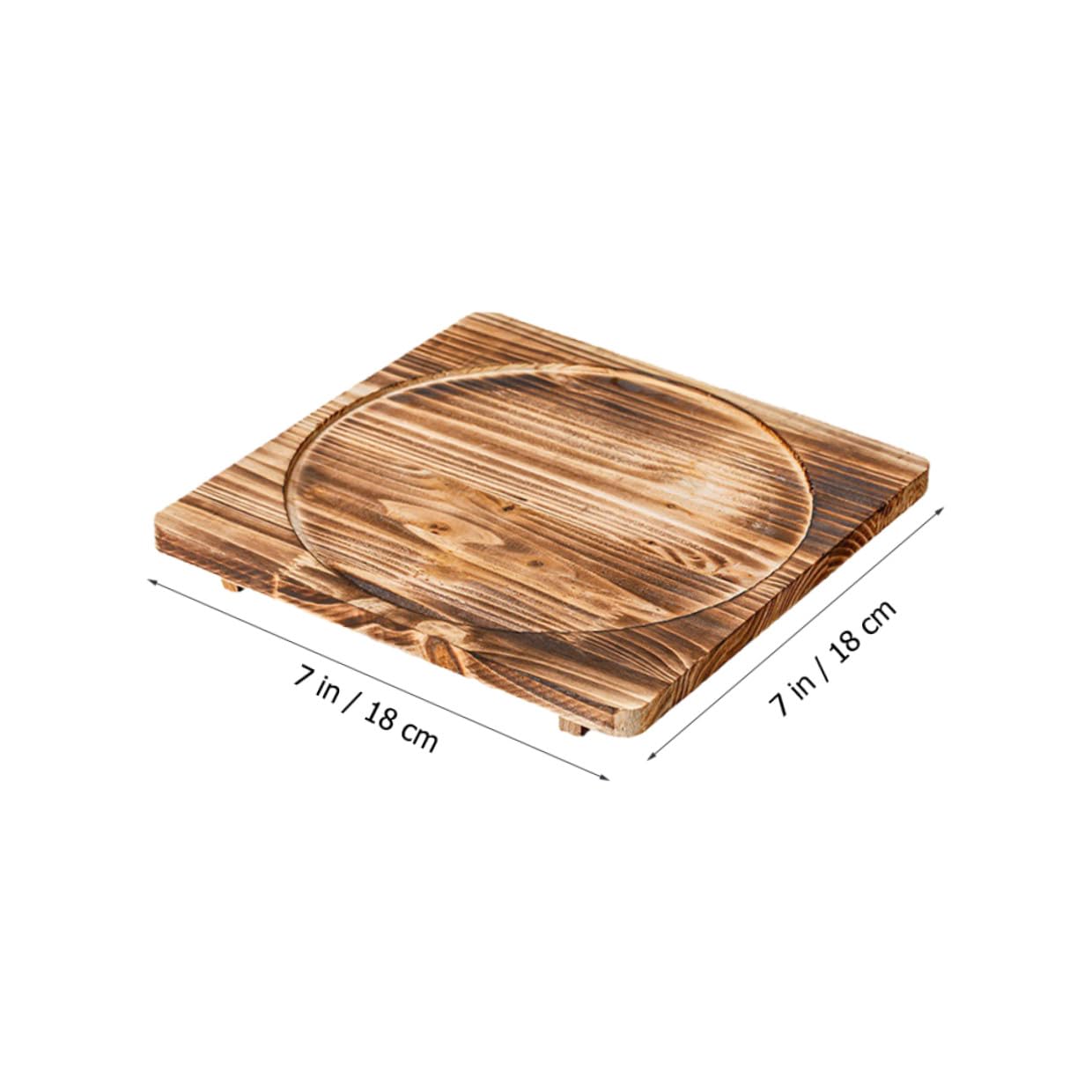 NUOBESTY Almohadilla Aislante de Madera Maciza para Cacerolas Base de Madera Resistente al Calor Accesorio de Cocina para Proteger Superficies Cocción