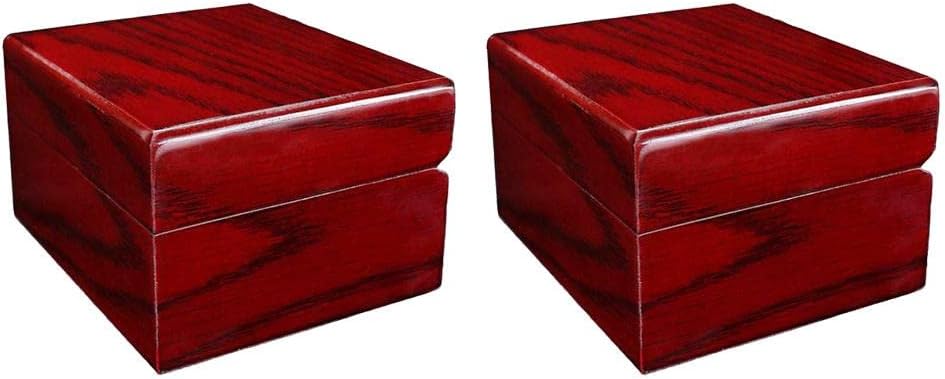 Red Wood Automatic Watch Storage Case Box- Unisex Wristwatch Gift Organizer with Pillow for Travel - Jewelry Storage Display Showcase image 3