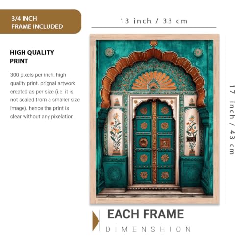 Image of kotart Indian Art Traditional Paintings for Living Room | Framed Wall Painting for Home Room Bedroom Office Wall Decor| Wall Poster With frames Set of 3 (13X17 inch)