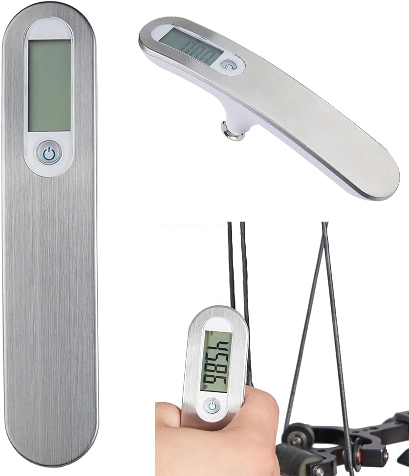 TOPARCHERY Bow Scale with Hook Clear LCD Display 110lb/50kg Hanging