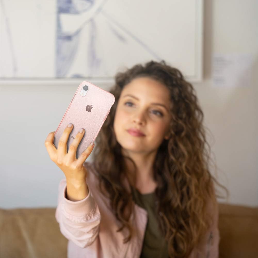 Spigen Liquid Crystal Designed for Apple iPhone XR Case (2018) - Glitter Rose Quartz