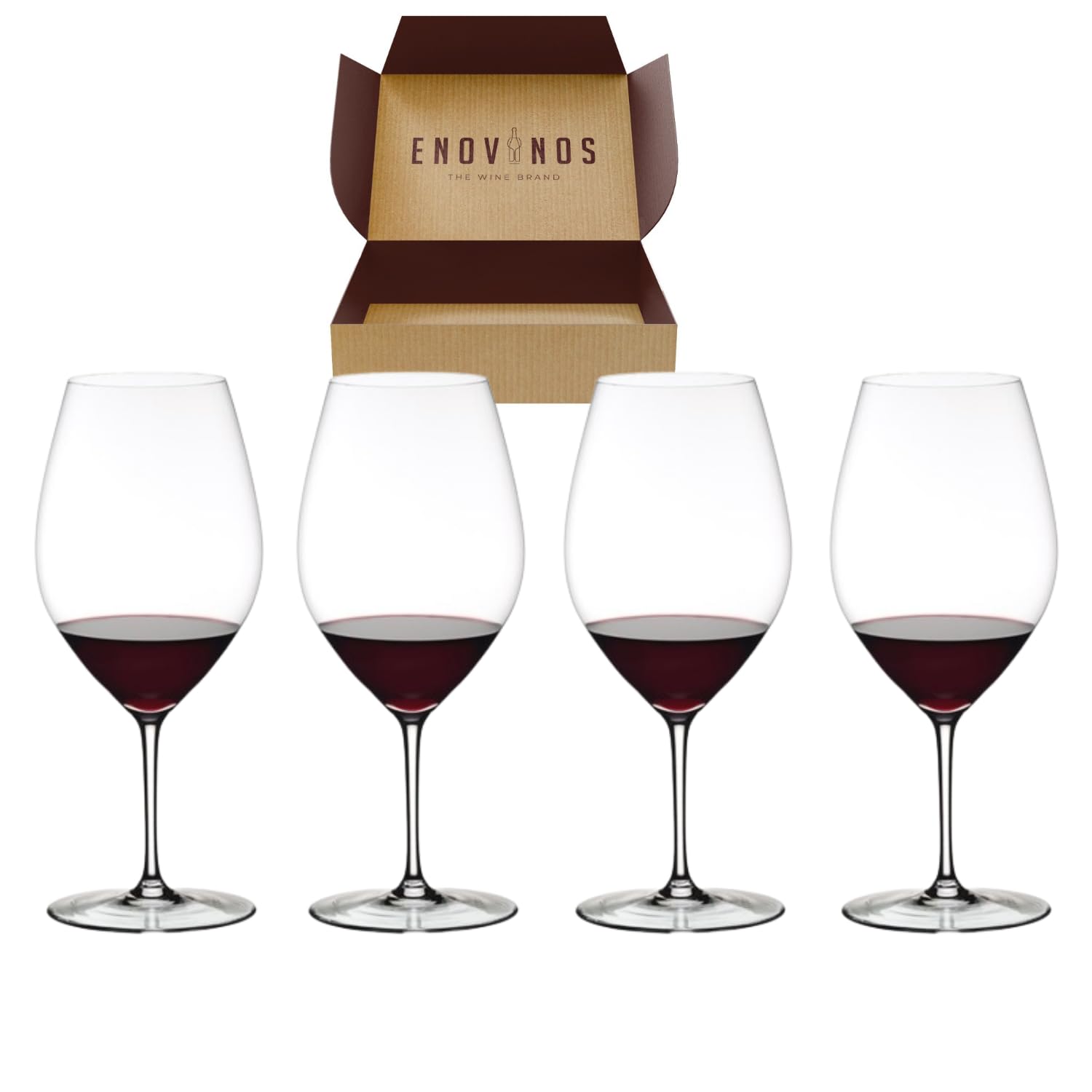 Riedel 001 Lot de 4 verres à vin rouge double Magnum Verre Riedel Fin