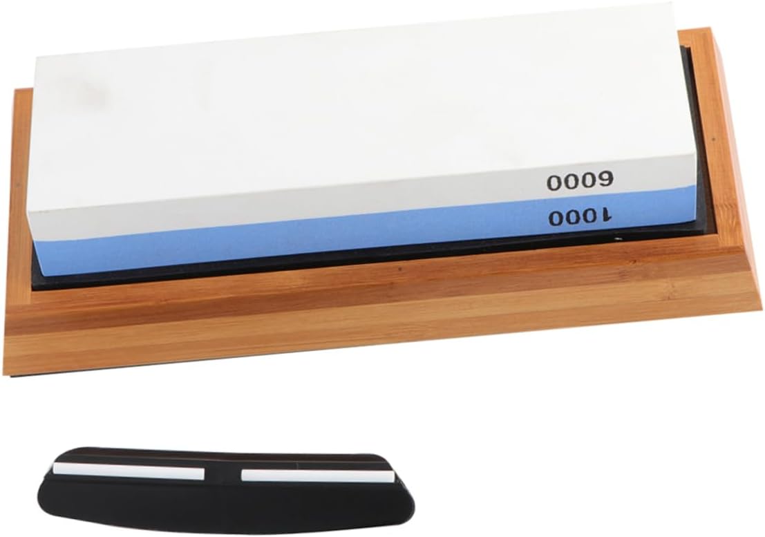 1Set Double Sided Sharpening Stone with Non Slip Base Grit for Kitchen Tools for Knives Scissors and Chisels Durable Grinding Sharpener for Home