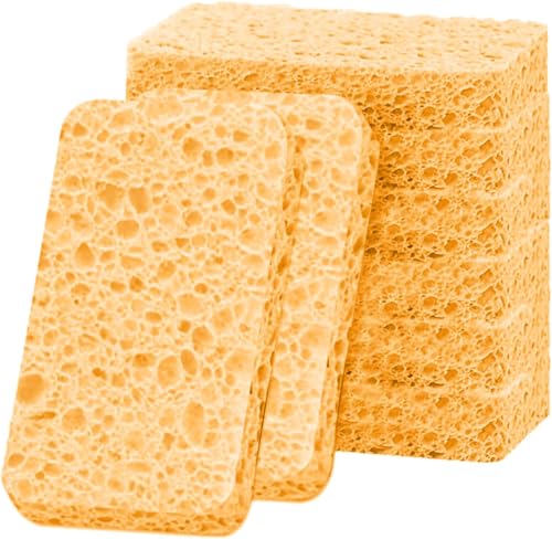 Image of 6 - Pack Non-Scratch Scrub Sponges - Sponges for Dishes and Washing Dishes, Cleaning Sponges for Kitchen Home Office, Magical 3D DIY Art and Craft Suppliers（Yellow）