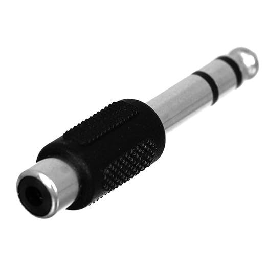 Adaptador CESS 6.35mm TRS Macho a RCA Hembra Plateado (4 Unidades) miniatura 3