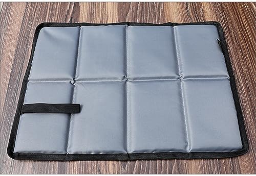 MHwan Sitzkissen Outdoor, 2 Stück Wasserdicht und Thermo Sitzunterlage Outdoor, Warm, Weich und Bequem Sitzkissen Faltbar, mit 2 Aufbewahrungsbeuteln, Maschinenwaschbar (Schwarz+)