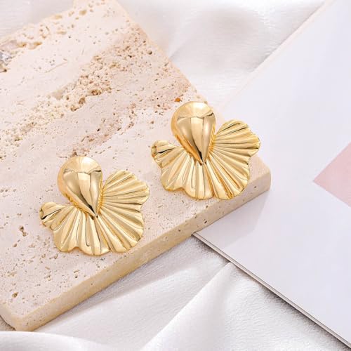Gold Flower Earrings Flower Earrings Irregualr Geometric Earring Fashion Jewelry for Women2