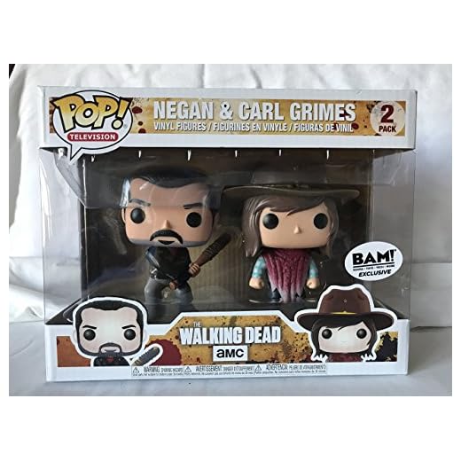 Funko - Figura Pop elaborada en Vinilo, The Walking Dead, Pack Doble con Negan y Carl Grimes, 21534 