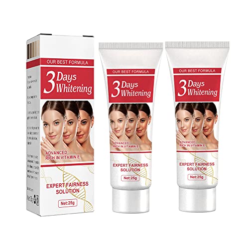 YYUI 3 Days Kojic Acid Whitening Moisturizing Cream, Kojic Acid Cream for Dark Spots, Skin Lightening Cream for Dark Skin, Skin Bleaching Cream for Face Black Women, Brightens Skin (2PCS)