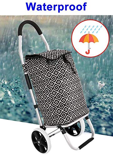 Einkaufstrolley Faltbarer Einkaufswagen Massiv mit wasserdichter Tasche 50L Große Kapazität Multifunktionaler… – Bild 6