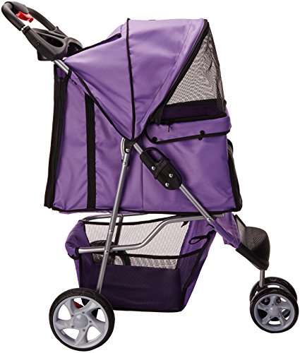 Paws & Pals 3 Wheeler Elite Jogger Pet Stroller Cat/Dog Easy to Walk Folding Travel Carrier - Image 3