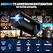 Mini Beamer 4K Full HD 1080P Mit 5G WiFi 6 und Bluetooth 5.4 2026 Neuer Tragbarer Projektor mit Automatische Trapezialkorrektur 270 ° Drehung Tv Stick/USB/Laptop/PC,mit Maus und Fernbedienung Schwarz