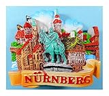 Magnet Souvenir Nürnberg 6,5 x 6 x 2 cm Kühlschrankmagnet Stadt Figur Deko GCG 2030
