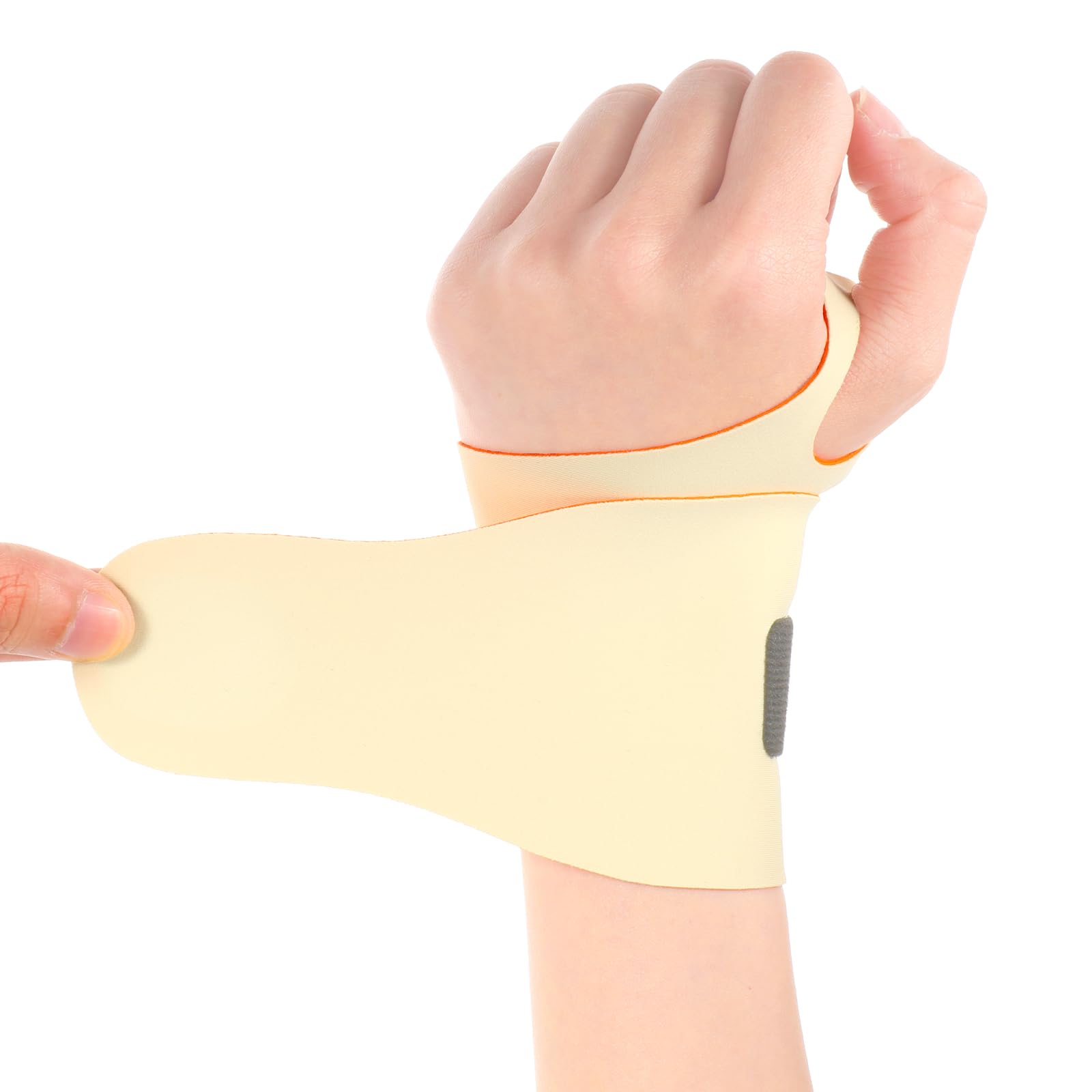 2PCS Wrist Brace, Elastic Wrist Wrap Compression Straps Brace for Carpal Tunnel Relief, Adjustable Hand Supports & Splints for Sleeping Work, Fit Left or Right Hand - Skin Tone