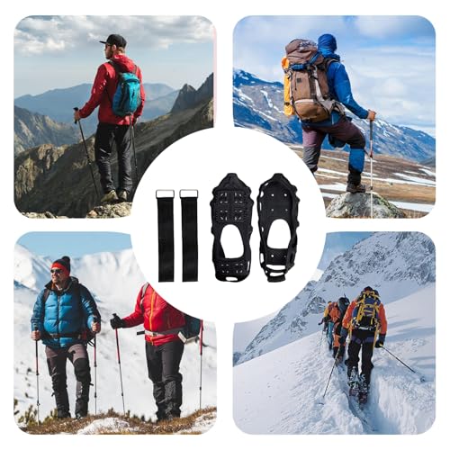Poignées de glace pour chaussures à 24 dents pour rando et alpinisme