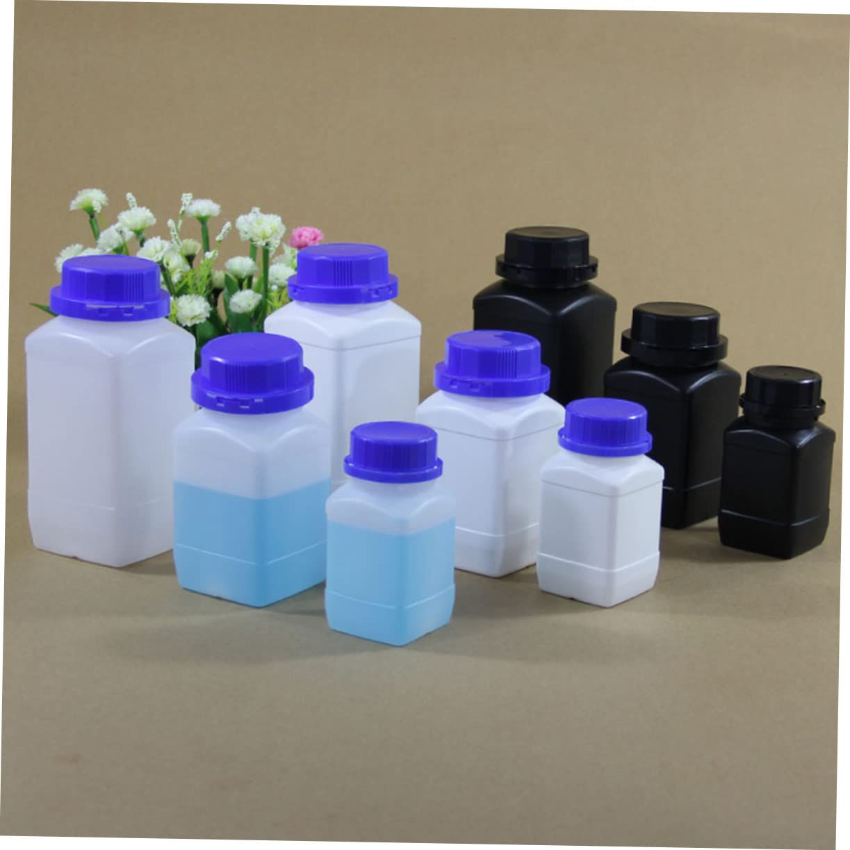 3 Weithals Reagenzgläser 1000ml - Laborflaschen Aus HDPE Für Chemikalien