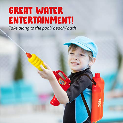 Born Toys Water Gun for Kids Set That Includes Backpack Water Gun, Toy Fire Extinguisher - Use as Squirt Gun, Water Shooter, Water Blaster Soaker Gun - Great Fireman Toys for Fireman Costume for Kids