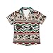 Cumagical Western Aztec Ethnic Print Spring Shirt Toddler Boy Button Down Short Sleeve Little & Big Boys Girls Themed Hawaiian Shirts