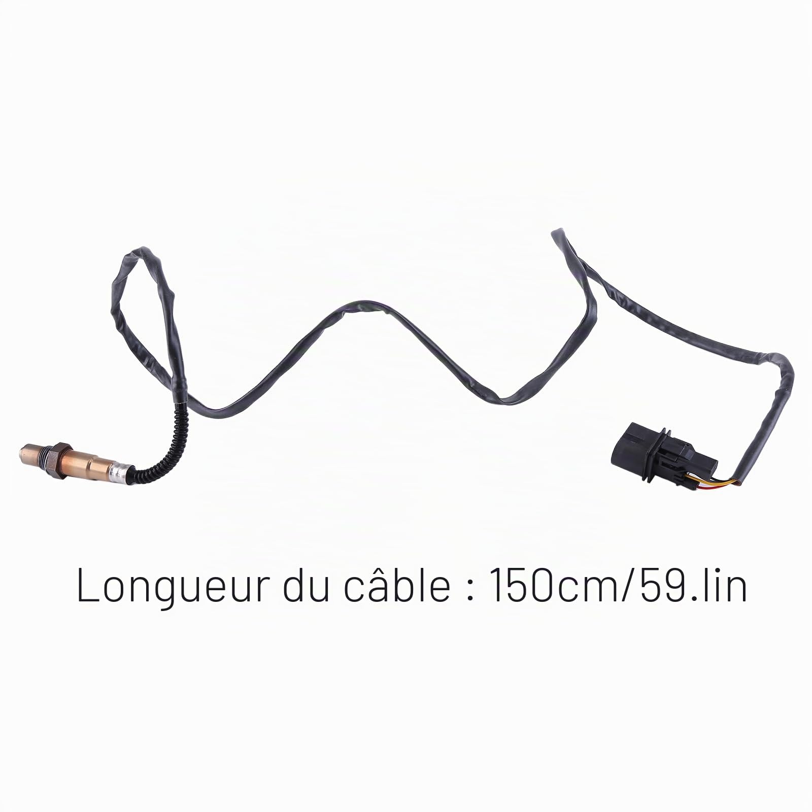 Capteur d'oxygène O2 1500 mm Compatible avec Golf 4 Bora 1J 1,4 16 V 1,6 2,0 Remplace 06A906262AF Sonde lambda avant catalyseur