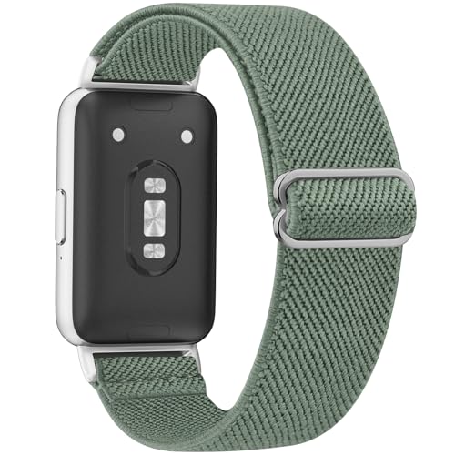 Image of Tobfit Nylon Strap for Samsung Galaxy Fit 3 (Watch Not Included), Flexible Premium Elastomer Nylon Adjustable Watch Band for Galaxy Fit3 2024 SM-R390 Men & Women
