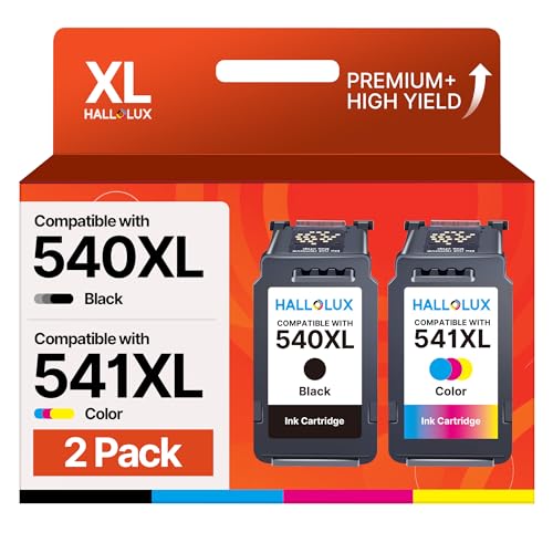 HALLOLUX Cartouche Encre 540 et 541 XL Compatible pour Cartouche Canon 540 541541XL Compatibles pour PIXMA TS5150 TS5150 TS5100 MG3650s MG3650 MG3600 MG3550...
