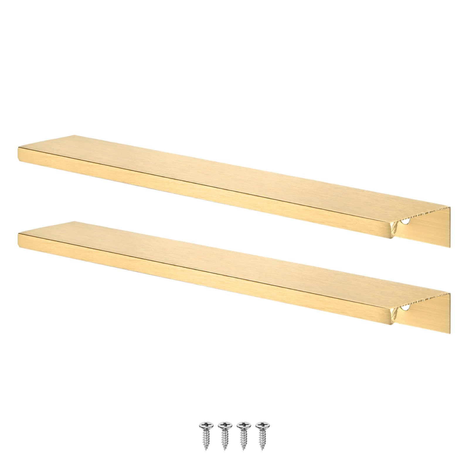 Poignées de tiroir en aluminium or brossé 20 cm pour cuisine et armoire