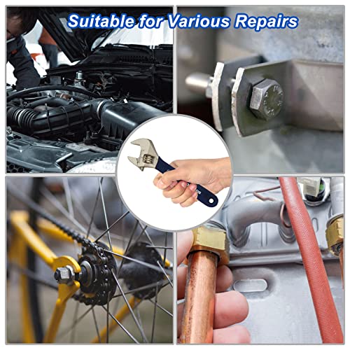 Dakcos 6" Adjustable Cushion Grip Wrench Jaw Forged Drive Wrench With Nickel Finish 150Mm #TOP4