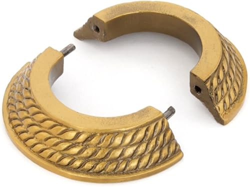 Miniatura 4 de Renovators Supply Manufacturing Placa de Escudo de Aluminio 3.13" DE Diámetro Exterior Escudo 1.25" IPS Acabado Lacado Dorado Antiguo Brida de