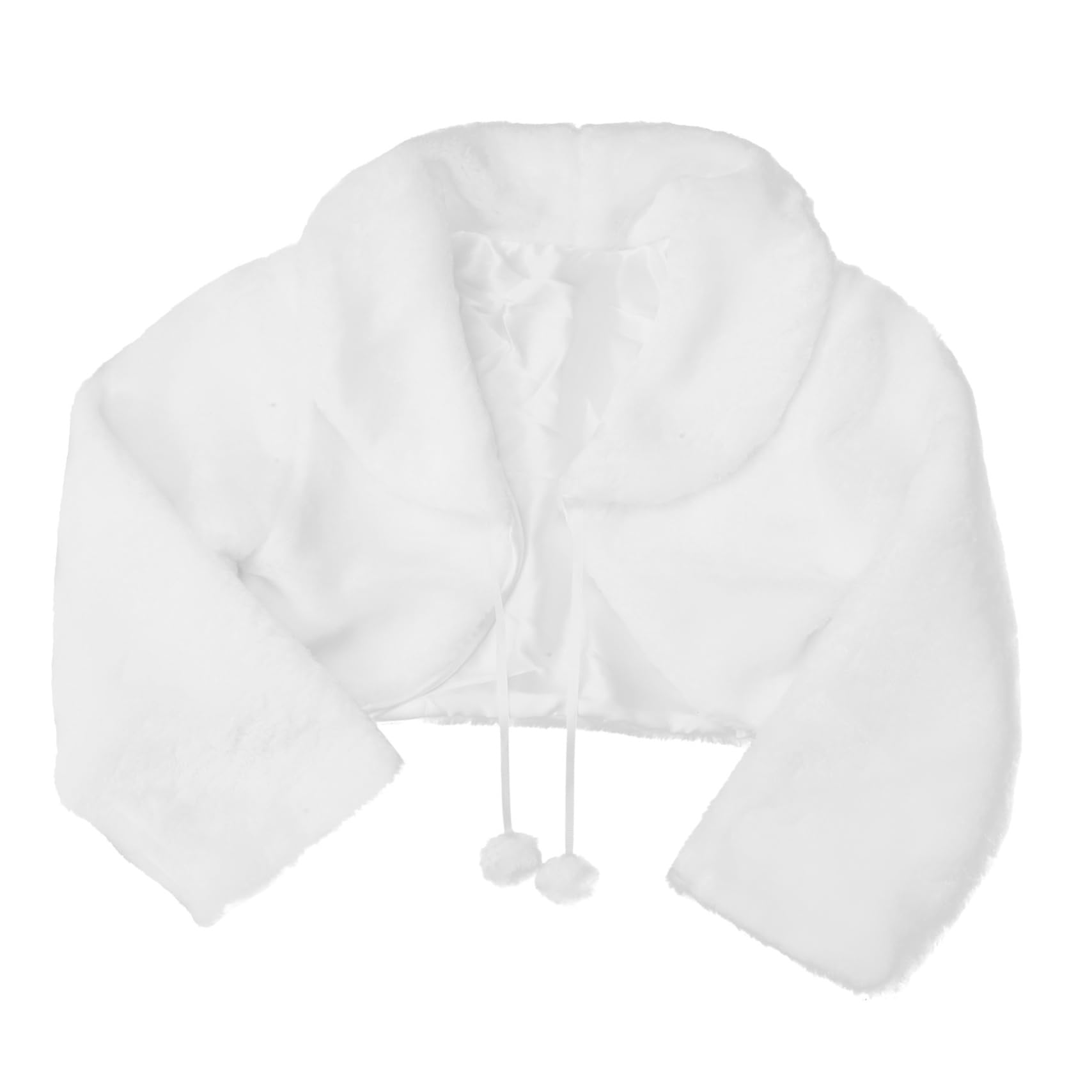 Chaqueta de abrigo tipo capa de piel sintética y chal de vestir formal niñas 8