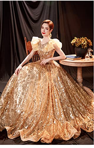 Sz1024 Sequin Dress Long Prom Dresses Floor Length Women Evening Dresses Lace-Up Back Homecoming Dresses Wedding Special Occasion Dresses Bridesmaid Dresses Cocktail Dress Elegant Formal Party (12) #TOP3