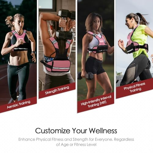 Image of Feyachi Adjustable Weighted Vest - 3-12 lbs /12-20 lbs /20-32 lbs X Type Weight Vest with Reflective Stripe Ideal for Running Workout and Training