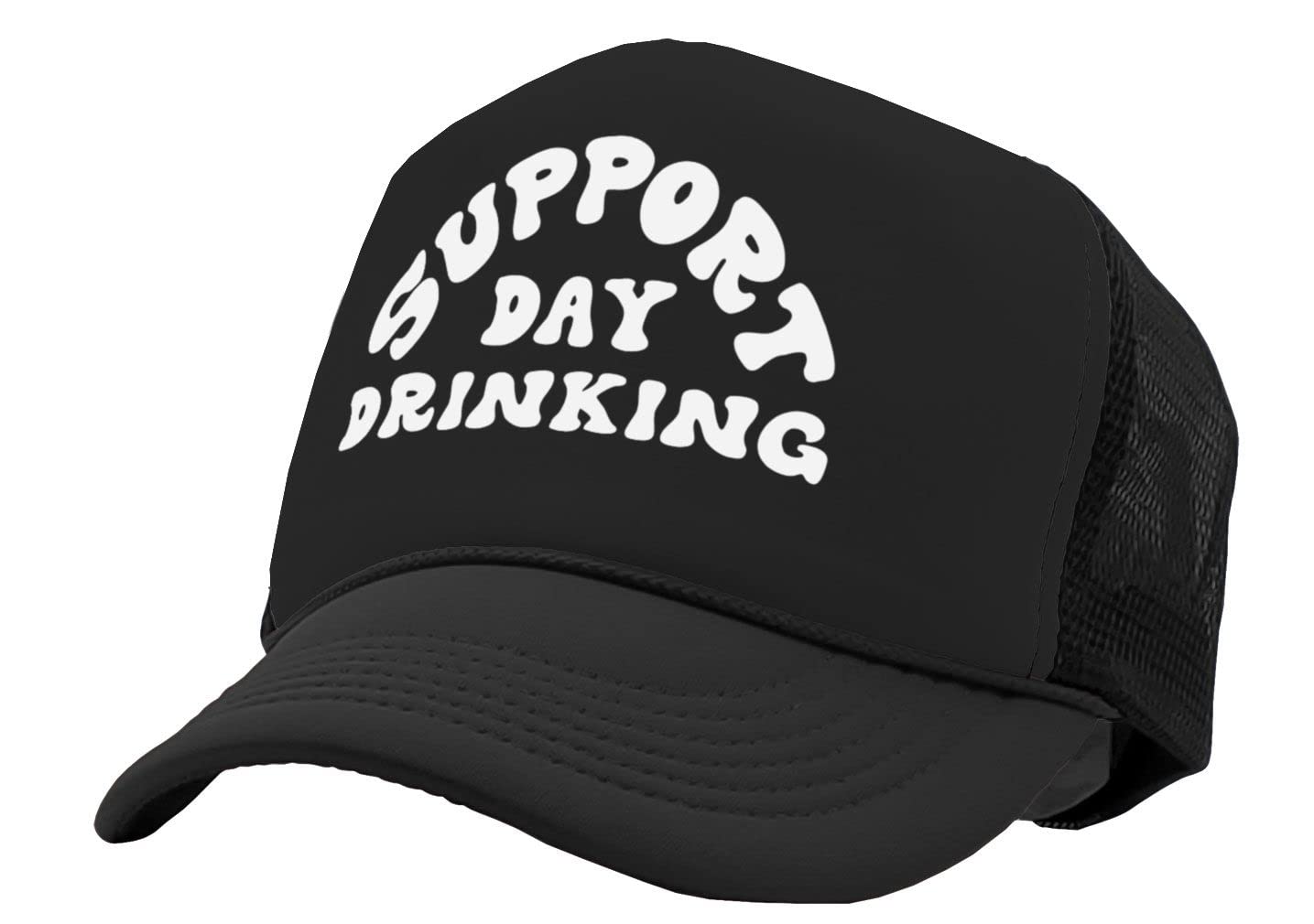 I Support Drinking during the Day - Vintage Retro Style Trucker Cap Hat