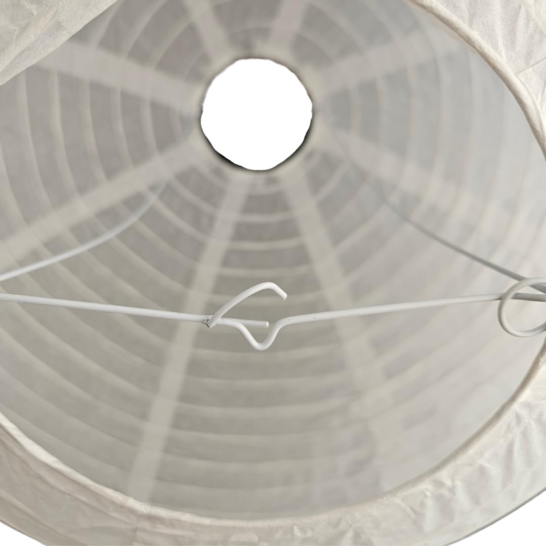 Paralume decorativo in carta, bianco, di ricambio, per lampada a sospensione, lampada da tavolo, lampada da terra, 1 paralume in carta, diametro: 40 cm