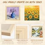 6 Pack 12 x 12 inch Wood Panel Boards,Unfinished Wood Frames for DIY Art Projects, Square Canvas for Painting, Pouring, Arts Use with Oils,Valentine's Day Halloween Christmas Decorative Panel Canvas