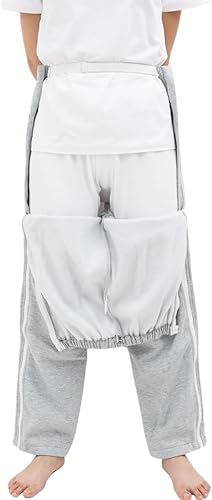 WEEOATAR Pantalones unisex para pacientes,Ropa para pacientes postrados en cama,Ropa de discapacidad con cremalleras,Vestidos de hospital Ayuda de