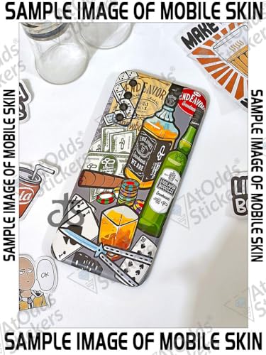 Image of AtOdds - Full Body Back Screen Guard Protector Film - Lamination Wrap Skin Sticker Compatible with Samsung Galaxy S24 Ultra | Scratchproof Matte Finish (Wine Graffiti)