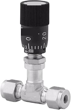 Micro-Metering Valve SS-SS2-VH Stainless Steel Low Flow Metering Valve, 1/8 in